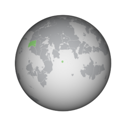 Location of Sagolsh (dark green) and Hoterallia (light green).