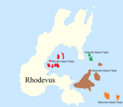 The four island chains around Rhodevus
