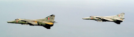 Two Luepolan Vi-23 fighters on combat air patrol, 1985
