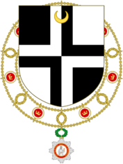 Arms of Ira Gartner as Grand Companion of the Order of Pious Lot.png