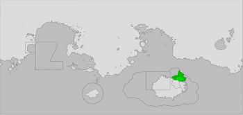 Location of Tirena on Mars.