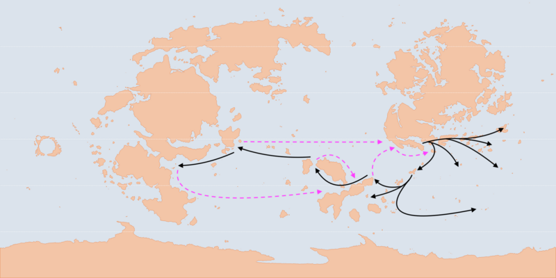 Azano-Marenesian migrations on Eurth