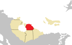 The province of Kievits Hoek, in dark red.
