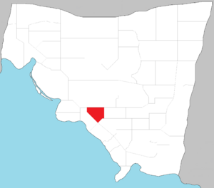 Map of West Monroe highlighting Calahan County