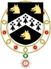 Arms of Frank Allaway as Grand Companion of the Order of Pious Lot.png