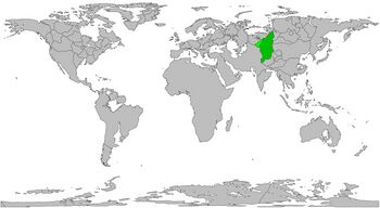 Location of Turky in the World.