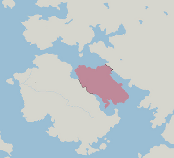 Location of  Bob Rossistan  (rose) in Yokesia  (dark grey)