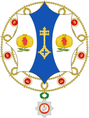 Arms of Maria Del Mar Duque as Grand Companion of the Order of Pious Lot.png