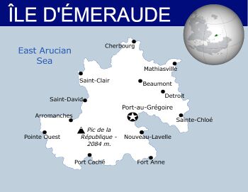 Location of Île d'Émeraude