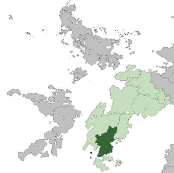 Location of  Abria  (dark green) in Cardia  (green)