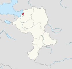 Location of Algrade (red) in Krovech