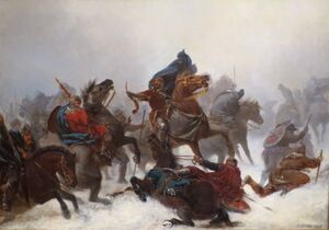 Andesen Von Stone accompanied by the Posukoşoti Warriors amidst a battle against the Taverkny Clan.jpeg