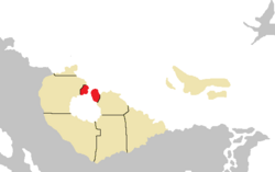 The province of Nieuw Hoop, in dark red.