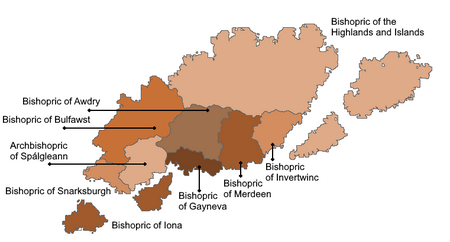Map of Glytteronian Bishoprics
