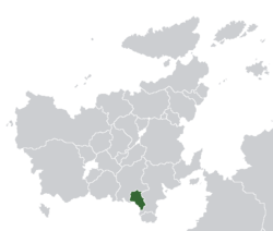 Location of  Piraea  (dark green) in Euclea  (dark grey)