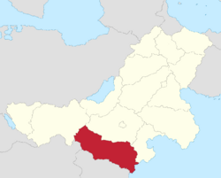 Location of Sevierna Zakotija within Luepola.