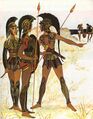 Members of the Amazons of Arosia, an all-female unit created by Kephissa