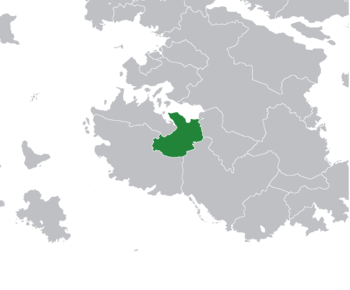 Location of Andamonia (dark green) in Teudallum, Astyria