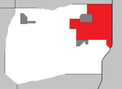 Location of Frankfort in Carson County