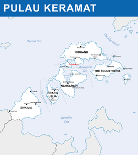 Territorial map of united Pulau Keramat