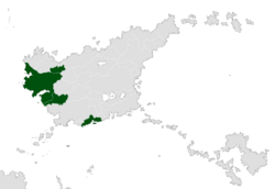 Location of the Musgorocian Community (dark green), in Musgorocia (grey)