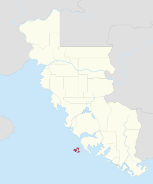 Map of the United Republic of Aurelia with Auriel Islands highlighted