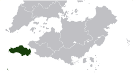Location of Satavia, in Green, in Asteria Inferior