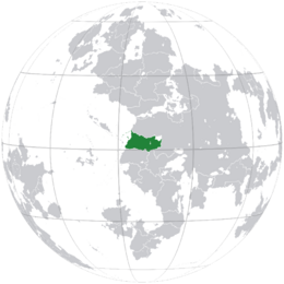 Sukong (green) on a globe