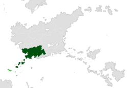 Location of Bourgougia (dark green) in Musgorocia (grey)