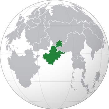Cunucca (in green) in the world