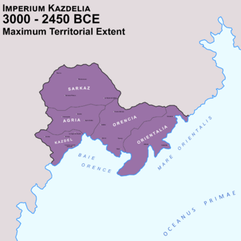 Maximum extent from 3000 to 2450 BCE