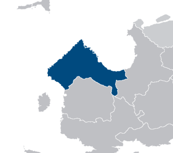 Emla (blue) at its greatest territorial extent, c. 1300