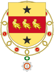 Arms of Joe Symons as Grand Companion of the Order of Pious Lot.png