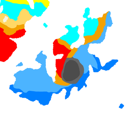 Köppen climate classification map of Orioni.