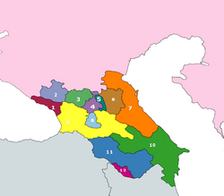Map of the Viceroyalty of Caucasus