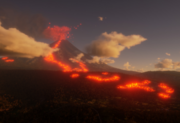Mount Amagi erupting, Nihhon-koku