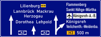 Abzweigung der Autobahn (Autobahn junction sign)