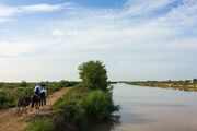 Photograph of the river deltas of Syran, near Lake Zinabad.