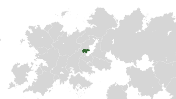 Location of Verbiza (dark green) in Belisaria