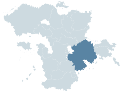 Location of Yughana, in Afruika (light blue)
