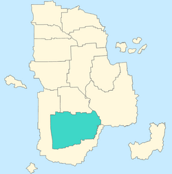 Map of Arabi with New Plymouth highlighted