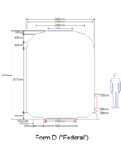 Height of 4400mm, width of 3400mm