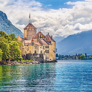 Medieval castle by the ??? lake, in the Gralacian Country.