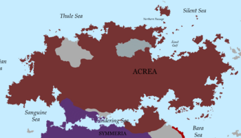 The Acrean Empire at its greatest extent, ca. 550 CE