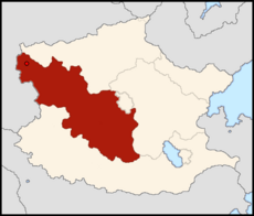 Location of  Ghodab State  (red) in Qazhshava  (Baige)