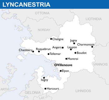 Political map of Lyncanestria