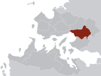 The Grand Duchy of Ja'ekha (red), c. 1300