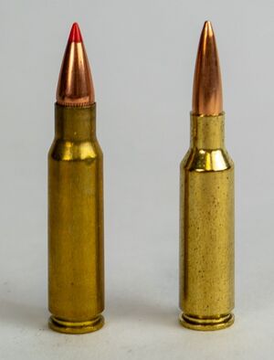 7mm Quinn (left), .5.7 Quinn (right)