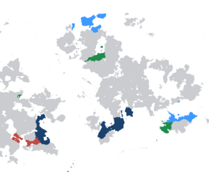 Map of countries part of the wider Sunadic Treaty Organization structure