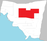 Map of West Monroe highlighting the Abilene-Toledo-Youngstown Metropolitan Area.